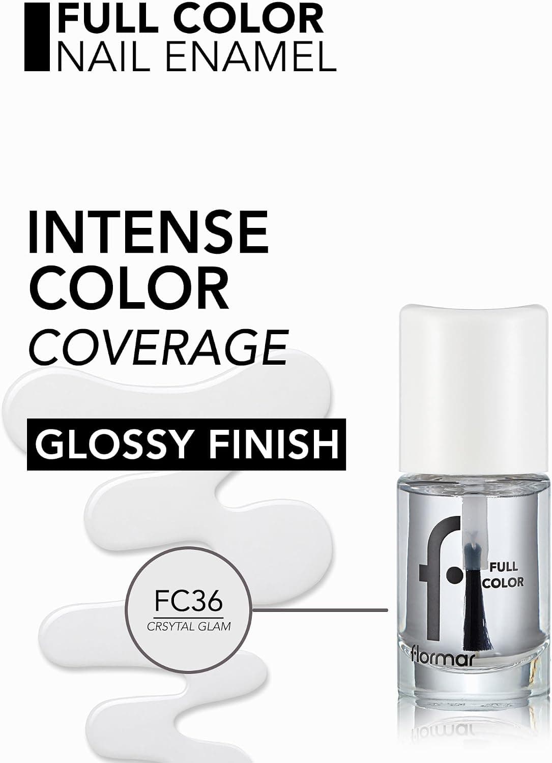 لاک ناخن Flormar براق پیگمنت بالا شفاف Full Color Nail Enamel مدل Fc36 Crystal Glam لاک ناخن Flormar براق پیگمنت بالا شفاف Full Color Nail Enamel مدل Fc36 Crystal Glam