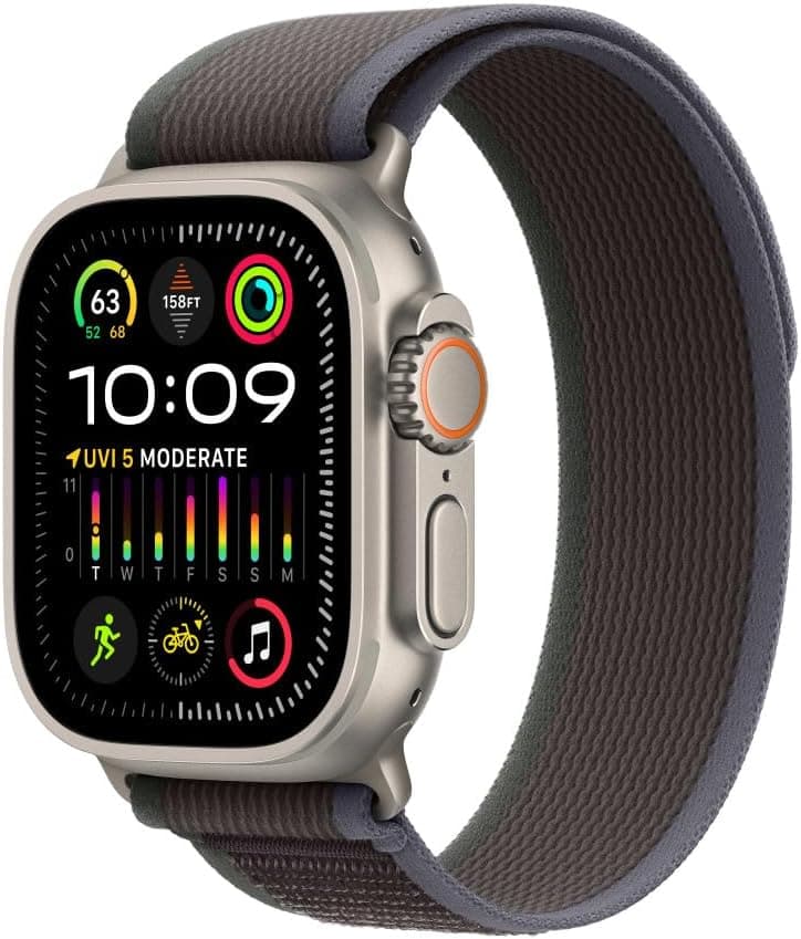 بند Apple Watch مدل Trail Loop 49mm آبی/مشکی M/L بند Apple Watch مدل Trail Loop 49mm آبی/مشکی M/L