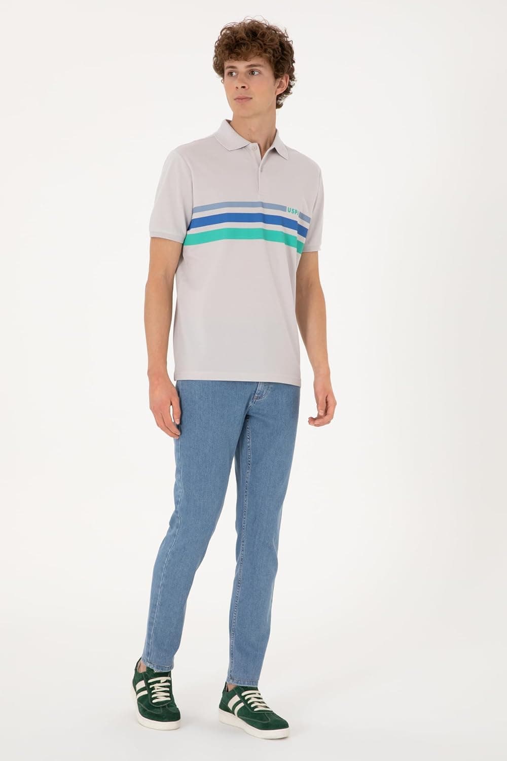 تیشرت مردانه U.S. POLO ASSN. خاکستری روشن مدل 50306811-VR001 تیشرت مردانه U.S. POLO ASSN. خاکستری روشن مدل 50306811-VR001