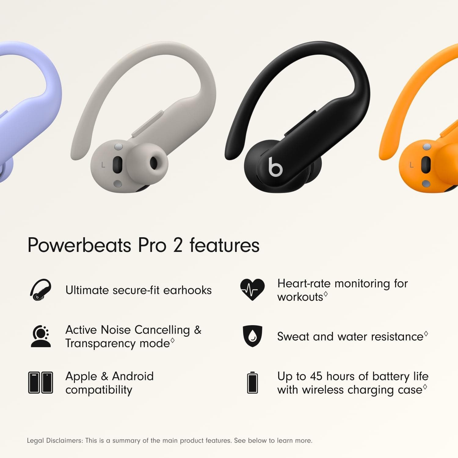 ایرباد بلوتوثی Beats با حذف نویز مشکی مدل Powerbeats Pro 2 ایرباد بلوتوثی Beats با حذف نویز مشکی مدل Powerbeats Pro 2