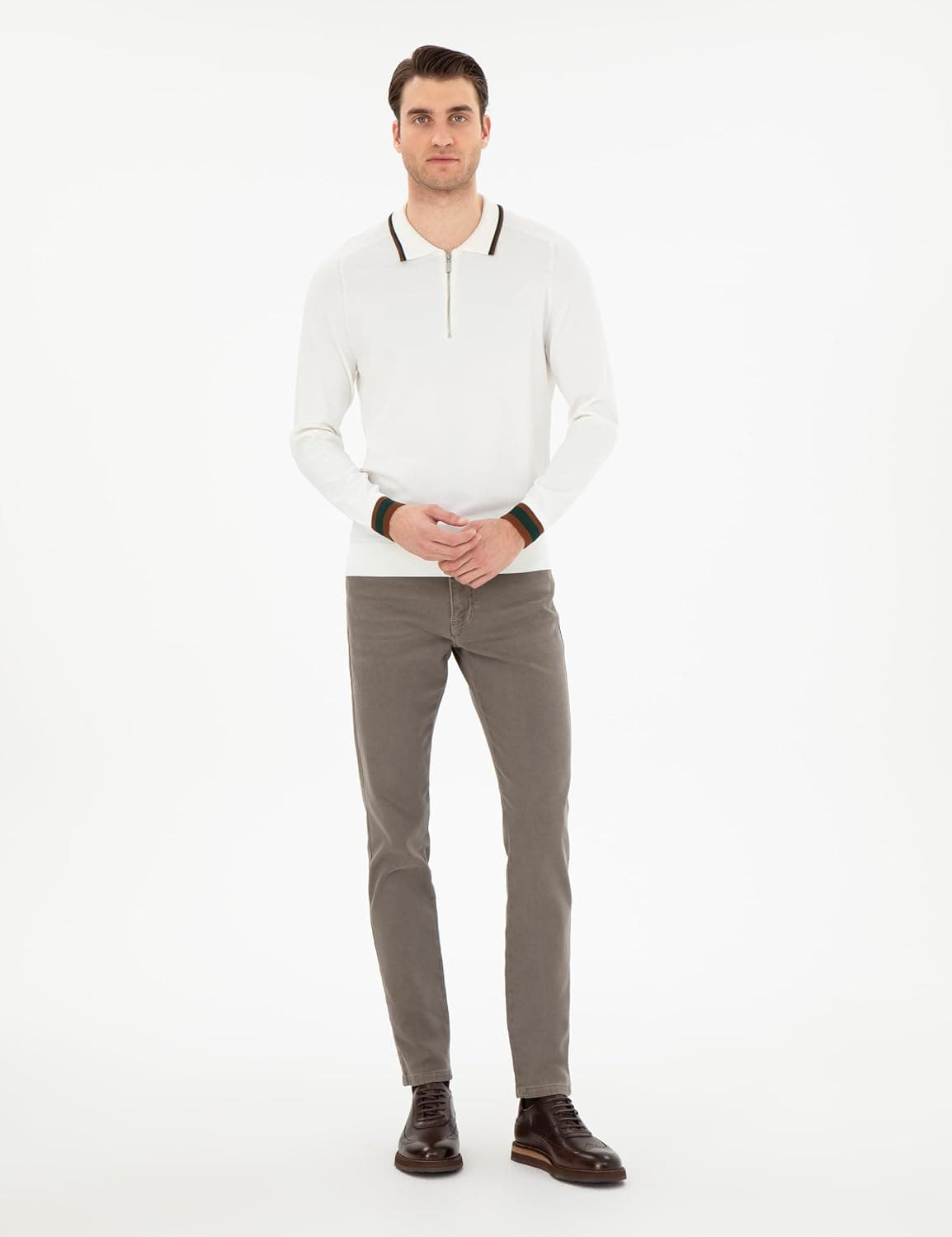 پلیور مردانه Pierre Cardin به رنگ اکرو مدل 50296452-VR019 پلیور مردانه Pierre Cardin به رنگ اکرو مدل 50296452-VR019