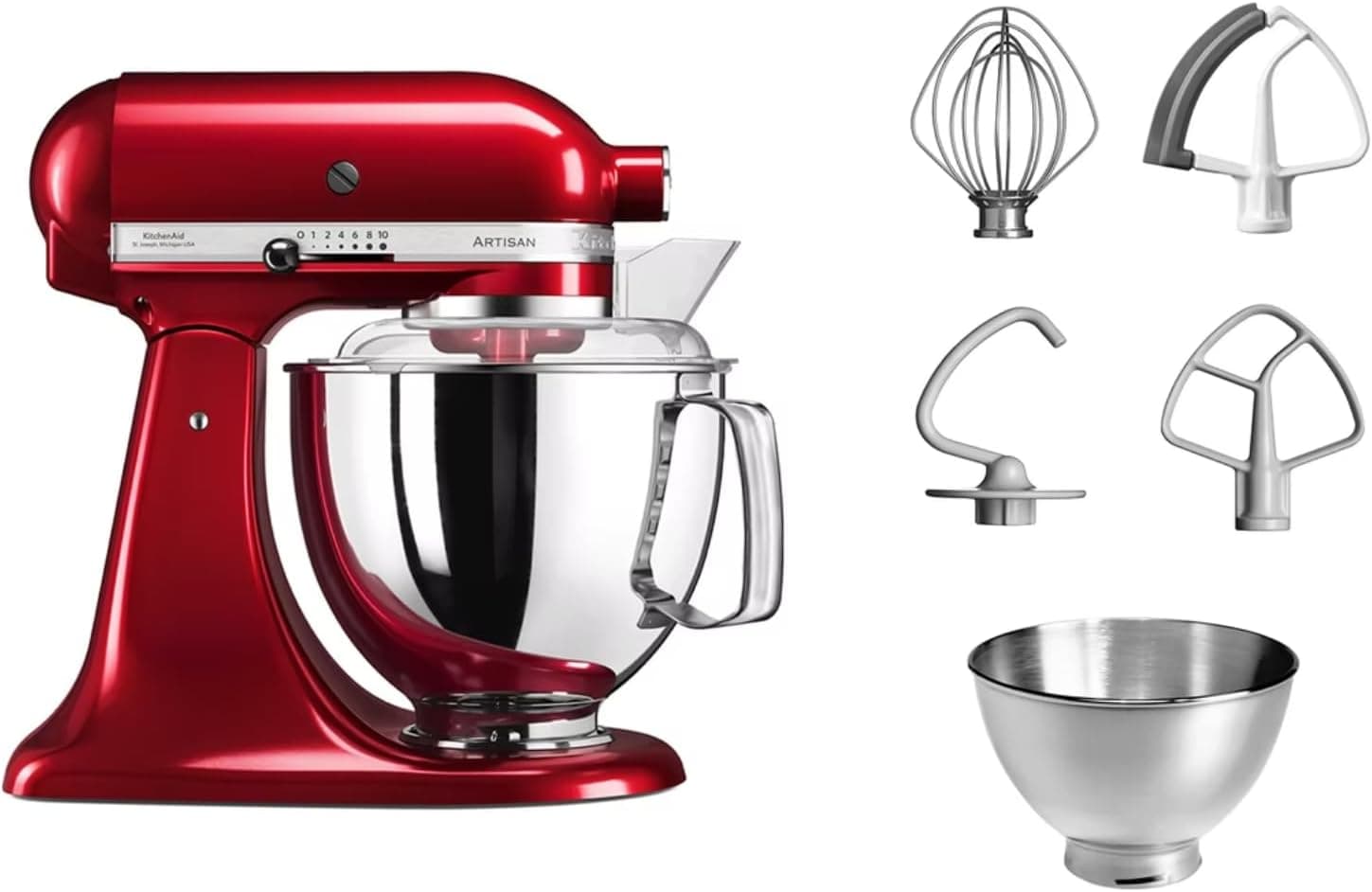 میکسر ثابت KitchenAid Artisan 4,8 L سیب آبنباتی مدل 5Ksm175Ps-Eca میکسر ثابت KitchenAid Artisan 4,8 L سیب آبنباتی مدل 5Ksm175Ps-Eca