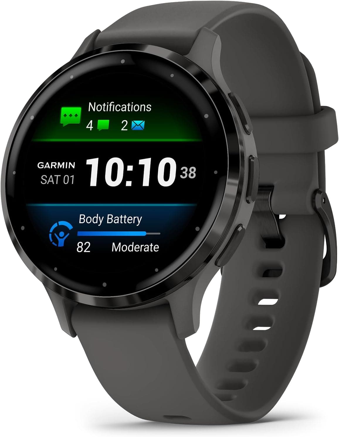 ساعت هوشمند ورزشی Garmin با نمایشگر لمسی AMOLED، اسپیکر و میکروفون داخلی، خاکستری، مدل Venu 3S 41mm ساعت هوشمند ورزشی Garmin با نمایشگر لمسی AMOLED، اسپیکر و میکروفون داخلی، خاکستری، مدل Venu 3S 41mm
