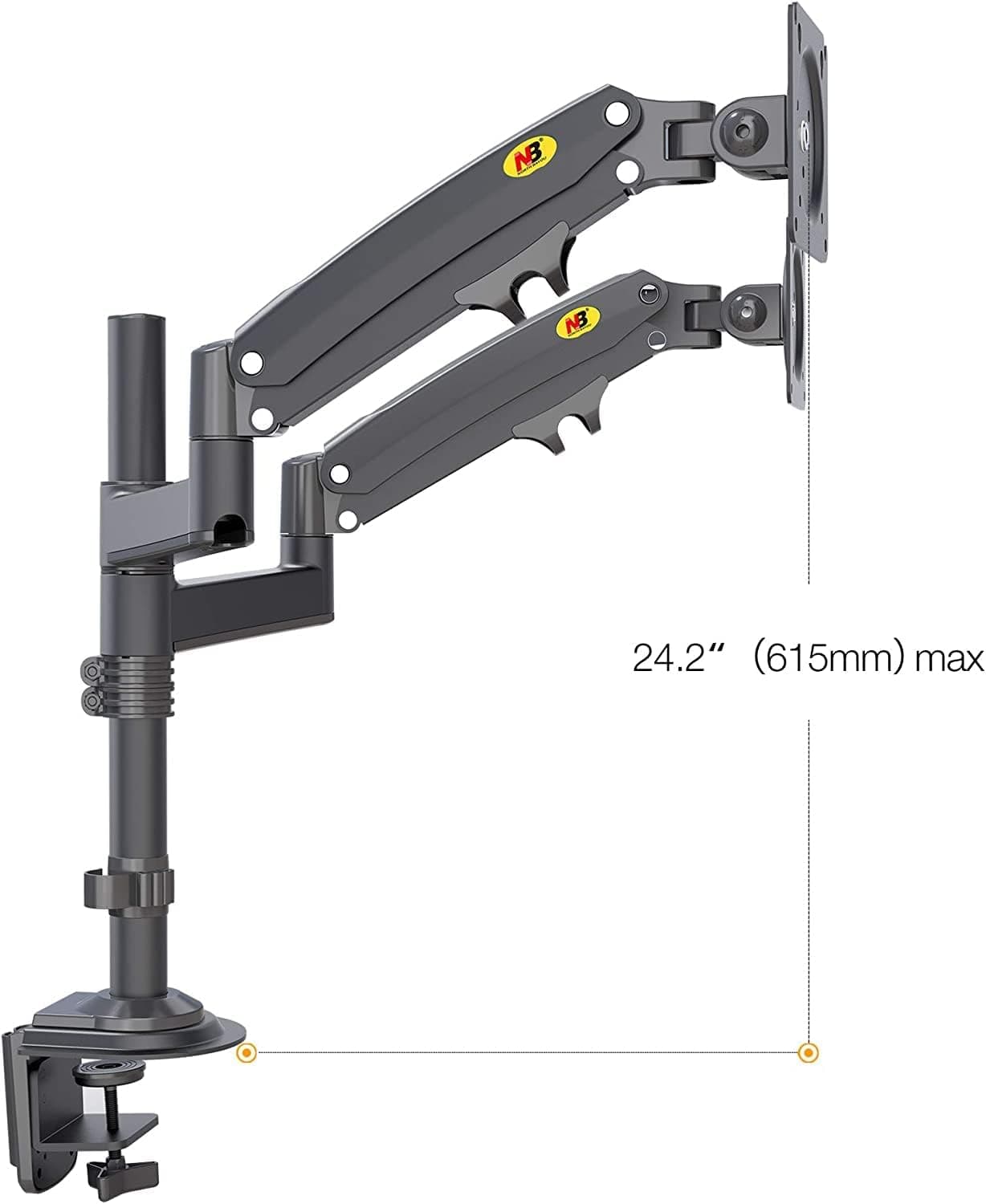 پایه مانیتور ergoflex North Bayou ارگونومیک مناسب 17-35 inch مدل NB H180 رنگ زغالی مات پایه مانیتور ergoflex North Bayou ارگونومیک مناسب 17-35 inch مدل NB H180 رنگ زغالی مات