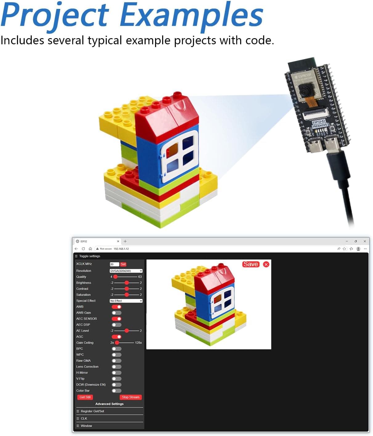 برد توسعه FREENOVE با دوربین داخلی و بیسیم مدل ESP32-S3-WROOM CAM برد توسعه FREENOVE با دوربین داخلی و بیسیم مدل ESP32-S3-WROOM CAM