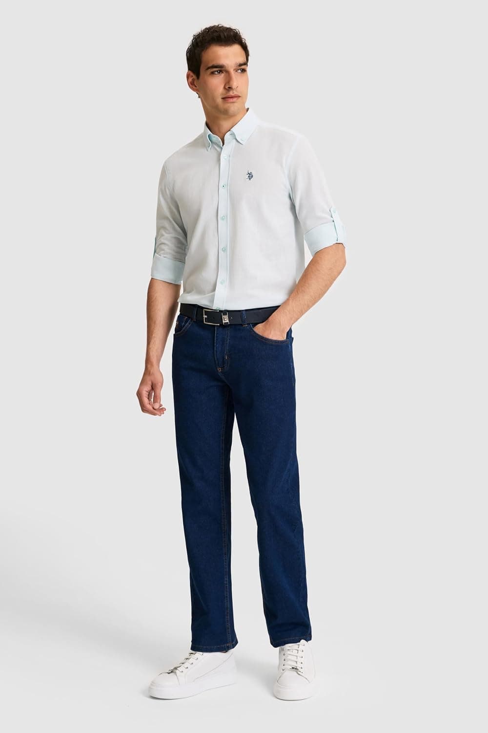 پیراهن مردانه آستینبلند ساده سبز U.S. POLO ASSN. مدل 50324660 VR016 پیراهن مردانه آستینبلند ساده سبز U.S. POLO ASSN. مدل 50324660 VR016
