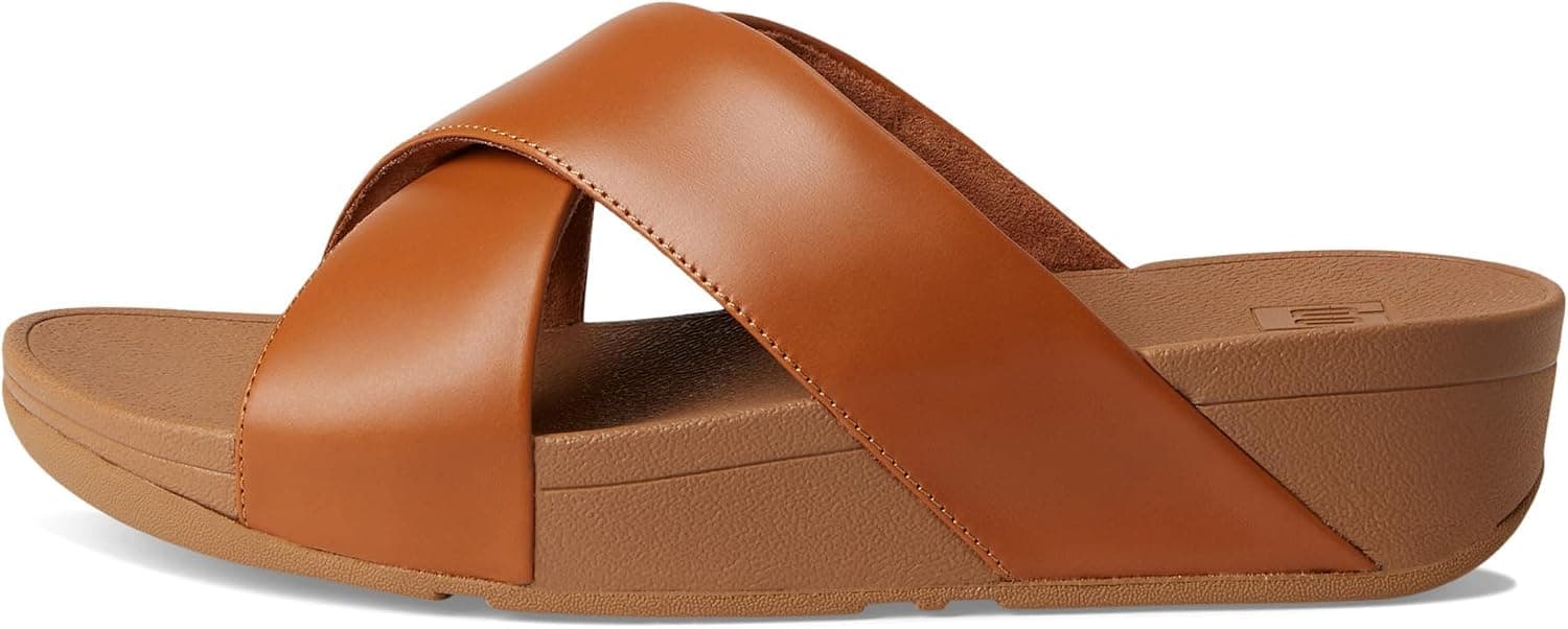 صندل زنانه Fitflop چرمی اسلاید بند متقاطع روباز مدل Lulu صندل زنانه Fitflop چرمی اسلاید بند متقاطع روباز مدل Lulu