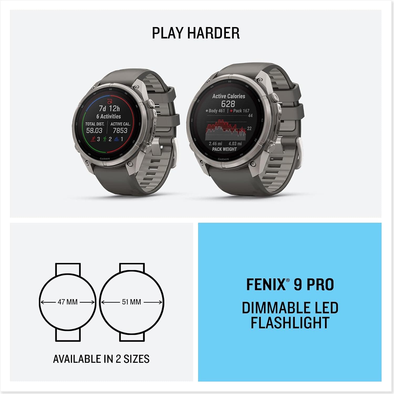ساعت هوشمند Garmin تیتانیومی با بند سیلیکونی خاکستری مدل Fenix 9 Pro Solar 51mm ساعت هوشمند Garmin تیتانیومی با بند سیلیکونی خاکستری مدل Fenix 9 Pro Solar 51mm