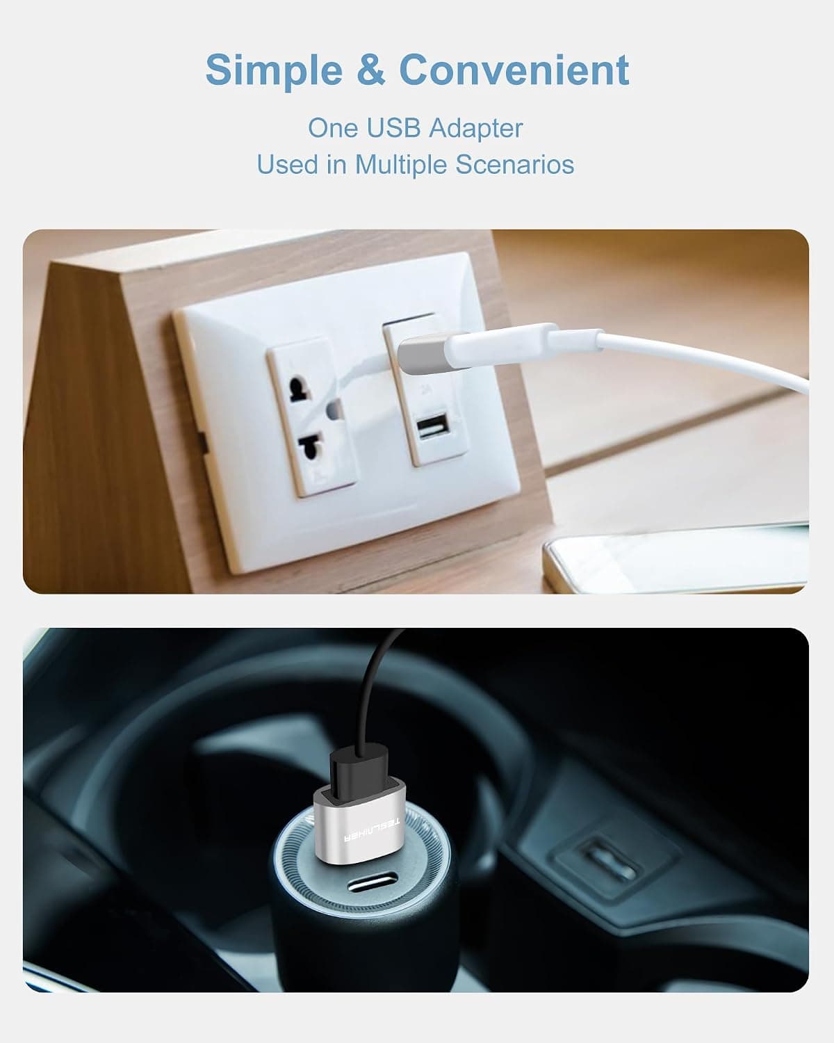 آداپتور Teslniher تبدیل Type C ماده به USB نر بسته 4 تایی آداپتور Teslniher تبدیل Type C ماده به USB نر بسته 4 تایی