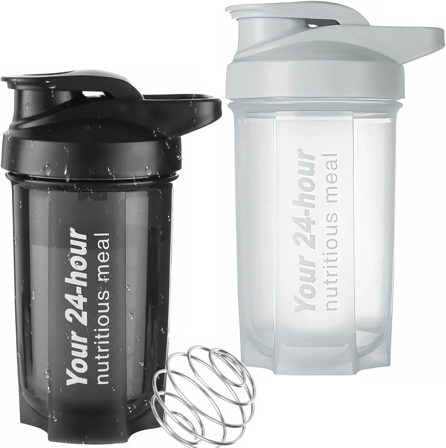 شیکر پروتئین ۲ عددی EYSOO ضدنشت بدون BPA، 500ml / 17oz مشکی و خاکستری شیکر پروتئین ۲ عددی EYSOO ضدنشت بدون BPA، 500ml / 17oz مشکی و خاکستری