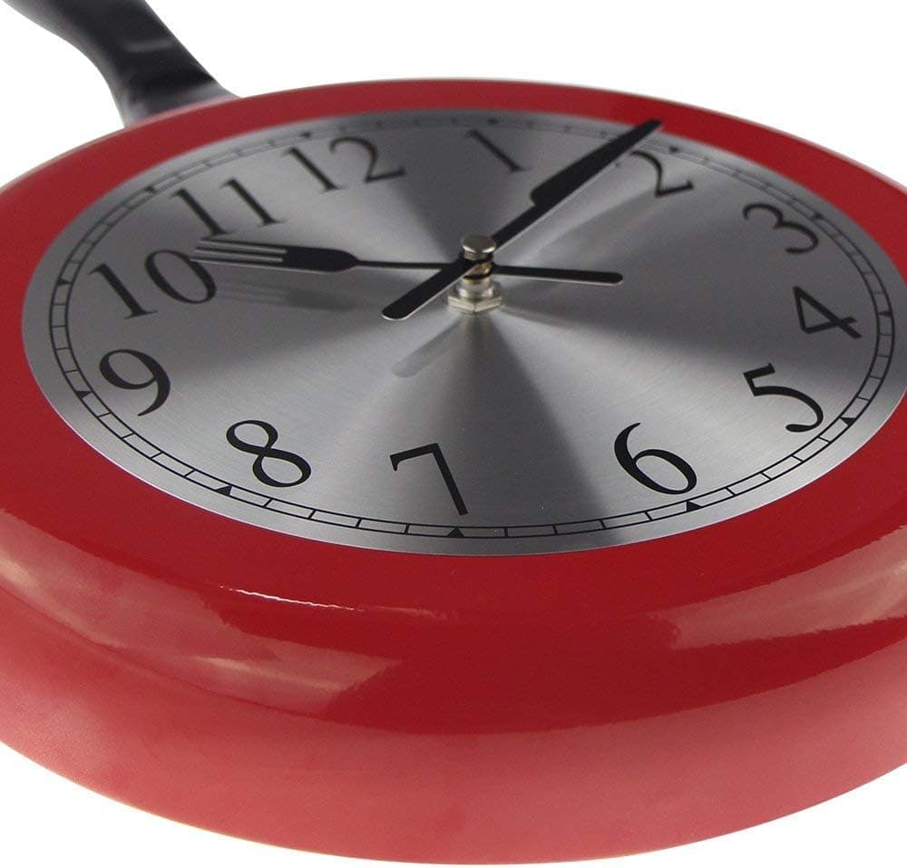 ساعت دیواری Timelike فلزی طرح ماهیتابه 10 اینچ قرمز با پیچگوشتی ساعت دیواری Timelike فلزی طرح ماهیتابه 10 اینچ قرمز با پیچگوشتی