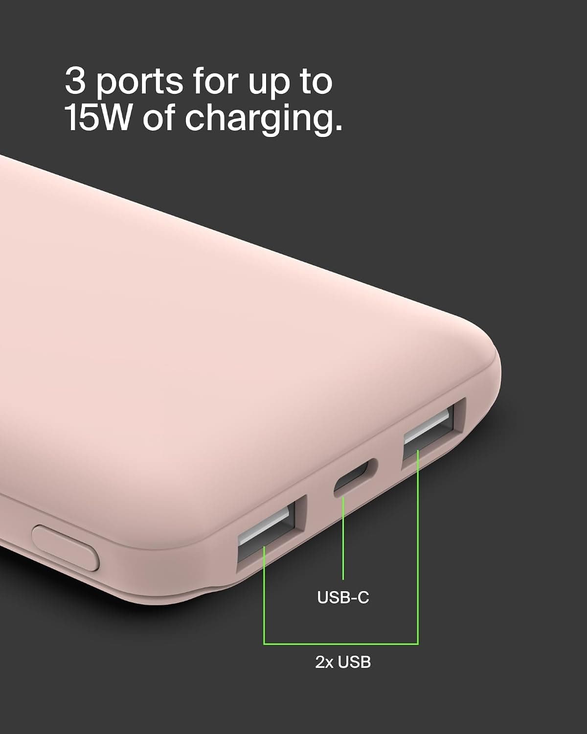پاوربانک Belkin BoostCharge 10000mAh 15W با 1 پورت USB-C و 2 پورت USB-A پاوربانک Belkin BoostCharge 10000mAh 15W با 1 پورت USB-C و 2 پورت USB-A