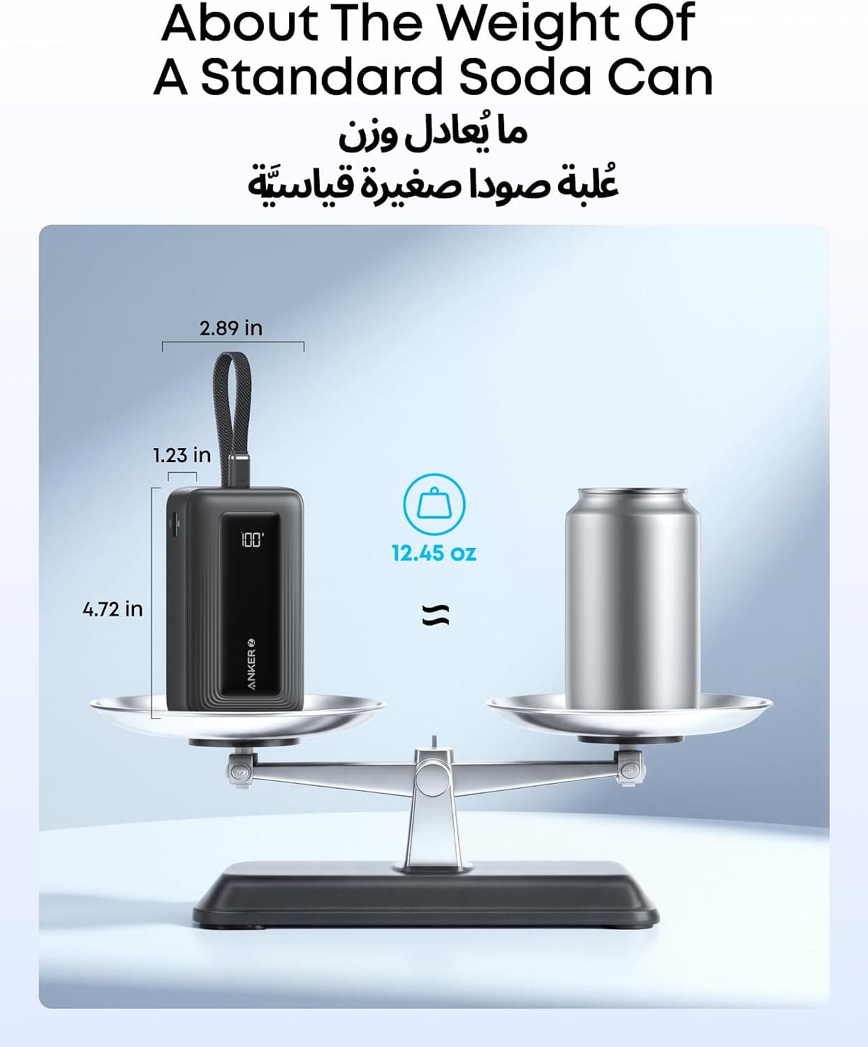 پاوربانک Anker Zolo ظرفیت 20,000mAh توان 30W با کابل USB-C داخلی پاوربانک Anker Zolo ظرفیت 20,000mAh توان 30W با کابل USB-C داخلی