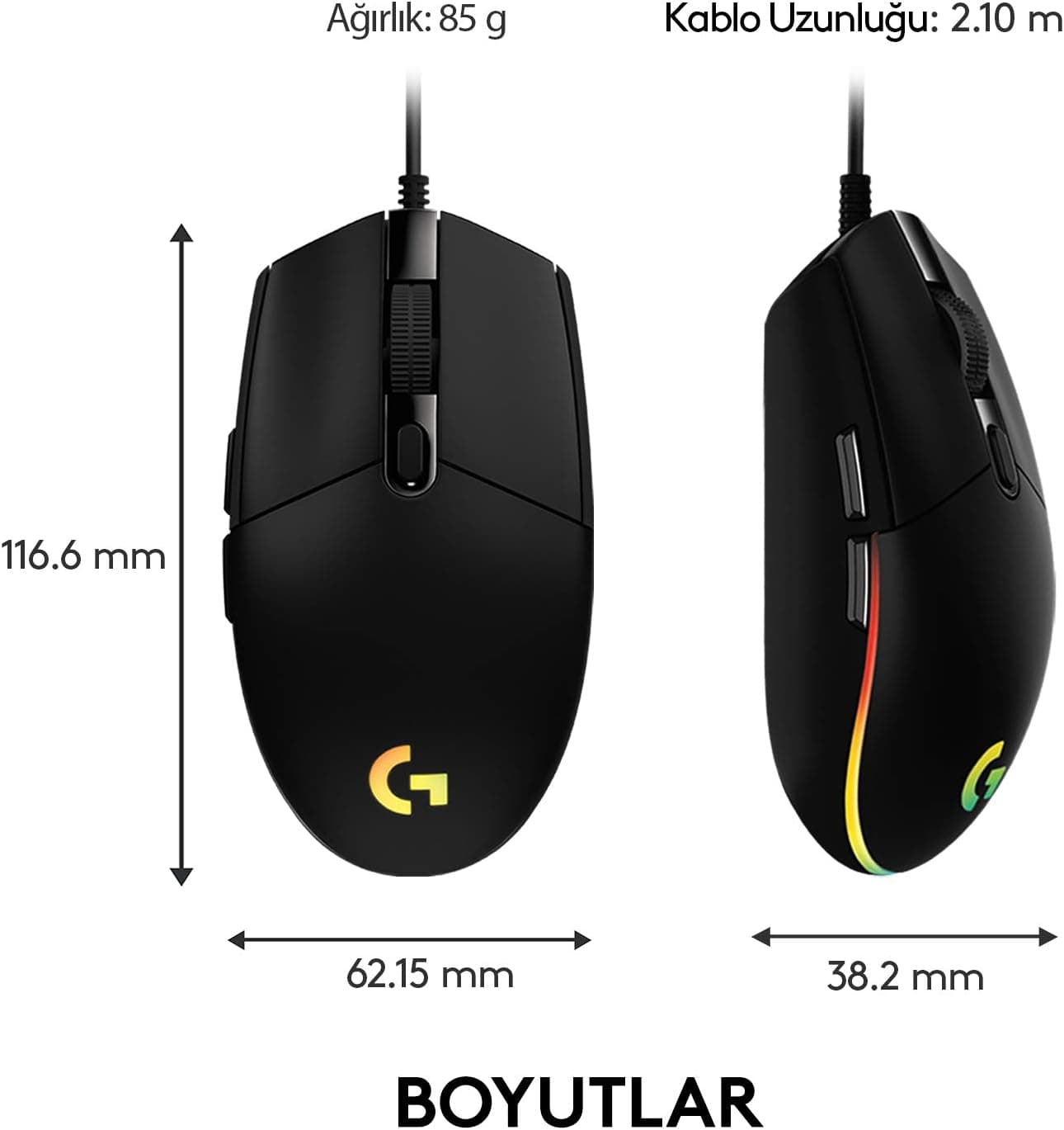 ماوس گیمینگ سیمی Logitech G با نورپردازی LIGHTSYNC RGB، ۸۰۰۰ DPI و ۶ کلید قابلبرنامهریزی مدل G102 ماوس گیمینگ سیمی Logitech G با نورپردازی LIGHTSYNC RGB، ۸۰۰۰ DPI و ۶ کلید قابلبرنامهریزی مدل G102