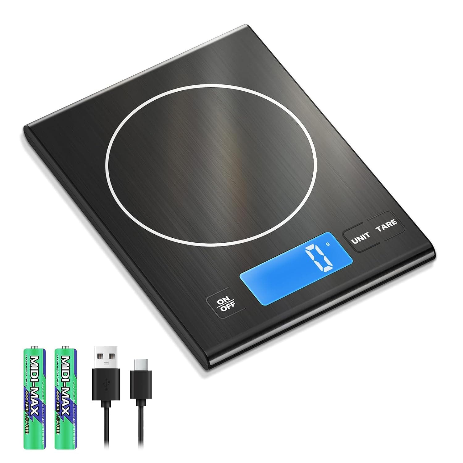 ترازوی آشپزخانه دیجیتال Diyife شارژی استیل ضدزنگ 304 ظرفیت 15kg نمایشگر LCD مشکی ترازوی آشپزخانه دیجیتال Diyife شارژی استیل ضدزنگ 304 ظرفیت 15kg نمایشگر LCD مشکی