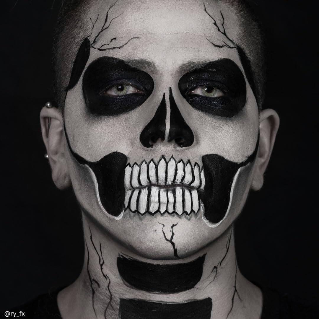 پالت گریم سه رنگ هالووین Mehron مدل Skeleton پالت گریم سه رنگ هالووین Mehron مدل Skeleton
