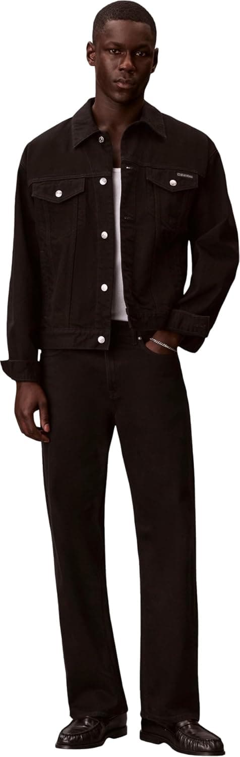 ژاکت مردانه Calvin Klein مشکی تراکر مدل 90S CK CLASSIC ژاکت مردانه Calvin Klein مشکی تراکر مدل 90S CK CLASSIC