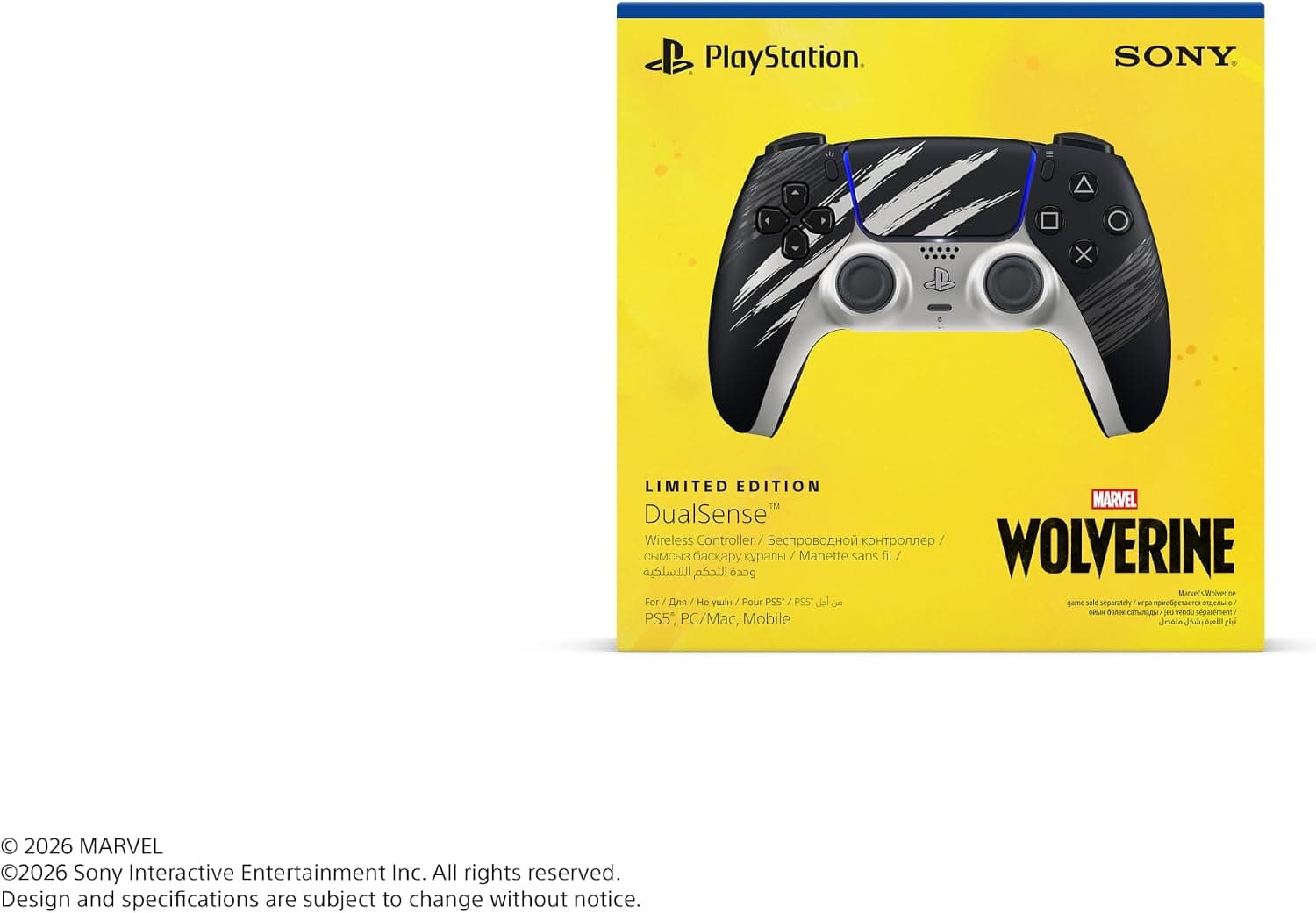 دسته بازی بیسیم PlayStation 5 DualSense Wolverine Adamantium نسخه امارات دسته بازی بیسیم PlayStation 5 DualSense Wolverine Adamantium نسخه امارات