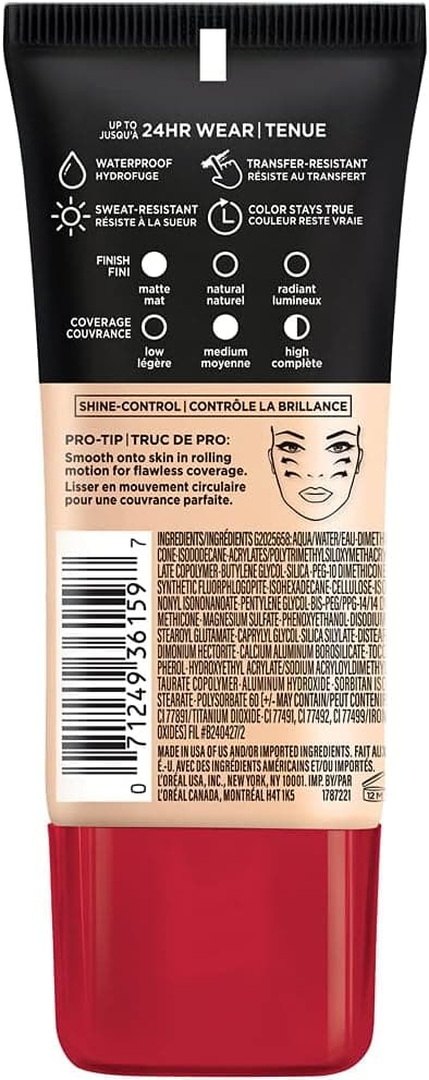 کرمپودر مایع مات بادوام L'Oreal Paris Infallible Pro-Matte، رنگ Ivory Buff، 1 fl oz کرمپودر مایع مات بادوام L'Oreal Paris Infallible Pro-Matte، رنگ Ivory Buff، 1 fl oz