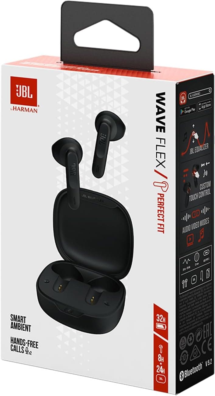 ایربادز بیسیم JBL سری Wave Flex مشکی مدل JBLWFLEXBLK ایربادز بیسیم JBL سری Wave Flex مشکی مدل JBLWFLEXBLK
