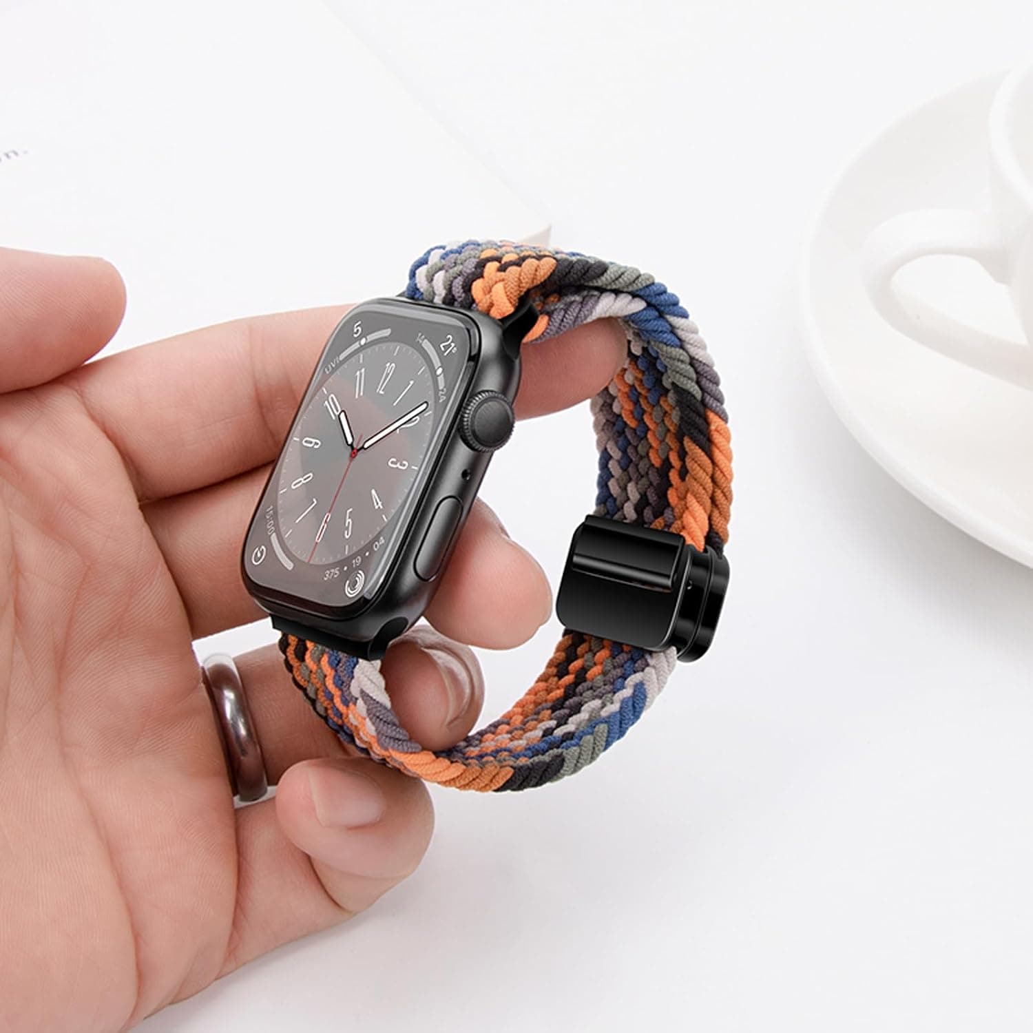 بند ساعت زنانه gratulatio نایلونی کشسان مغناطیسی سازگار با Apple Watch 40mm تا 49mm بند ساعت زنانه gratulatio نایلونی کشسان مغناطیسی سازگار با Apple Watch 40mm تا 49mm