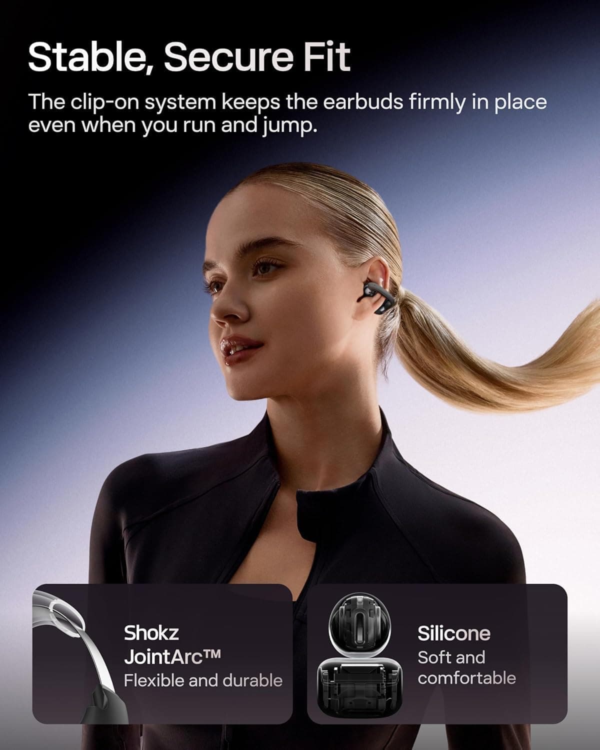 هدفون بیسیم گوشباز SHOKZ مدل OpenDots ONE مشکی هدفون بیسیم گوشباز SHOKZ مدل OpenDots ONE مشکی