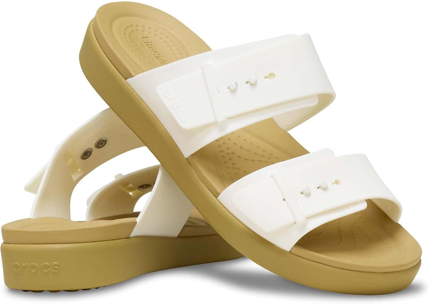 صندل زنانه Crocs پاشنه گوهای Brooklyn Buckle Low صندل زنانه Crocs پاشنه گوهای Brooklyn Buckle Low