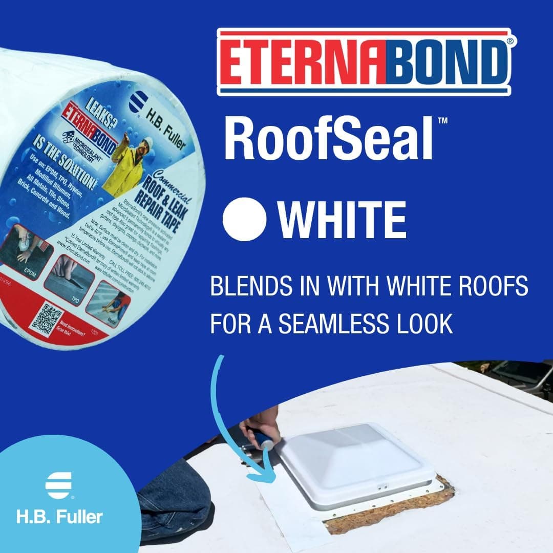 نوار آببندی سقف EternaBond RoofSeal سفید 4" x25' مدل EB-RW040-25R نوار آببندی سقف EternaBond RoofSeal سفید 4" x25' مدل EB-RW040-25R