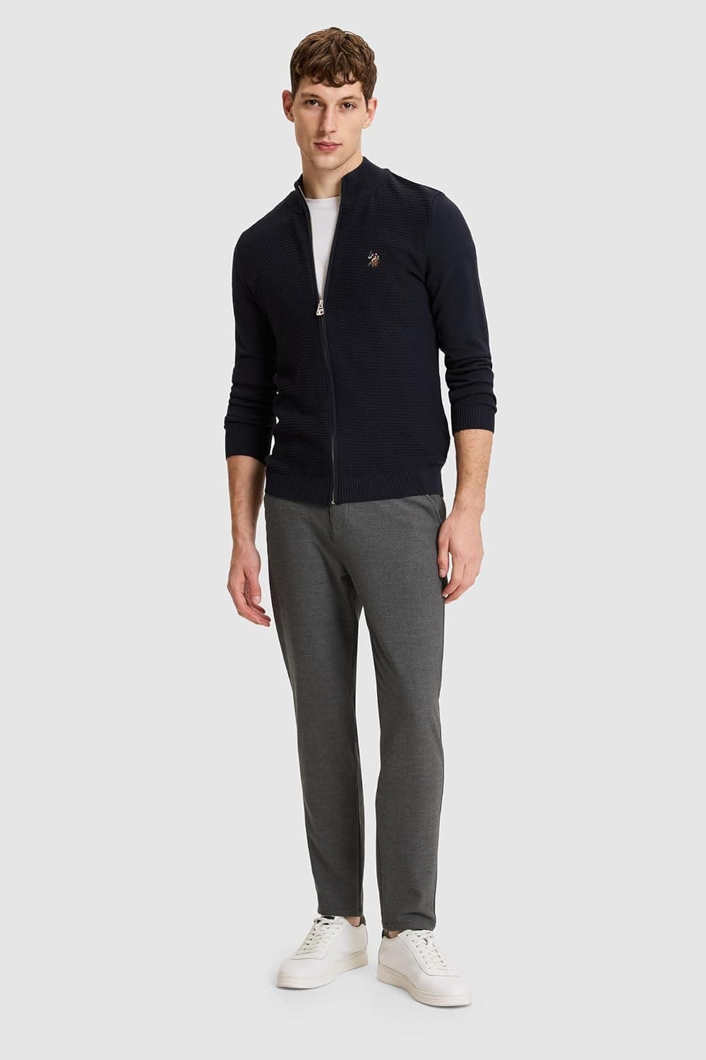 ژاکت بافت مردانه U.S. POLO ASSN. بیسیک خاکستری ملانژ مدل 50328871 VR086 ژاکت بافت مردانه U.S. POLO ASSN. بیسیک خاکستری ملانژ مدل 50328871 VR086