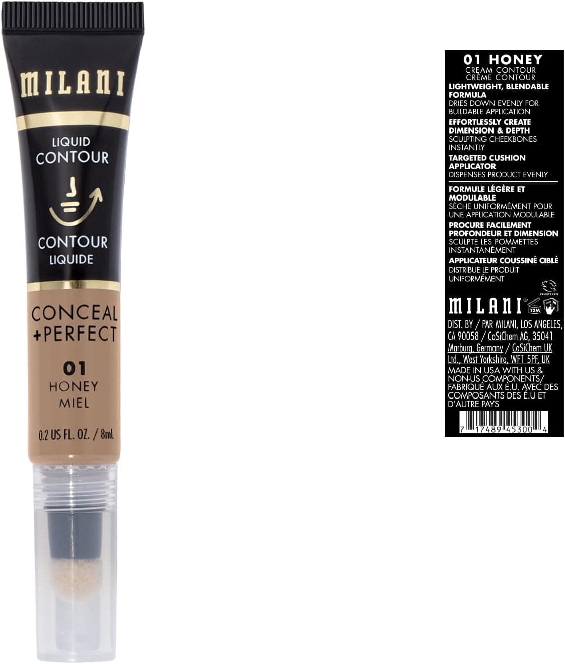 کانتور مایع Milani Conceal + Perfect مجموعه Face Lift رنگ عسلی کانتور مایع Milani Conceal + Perfect مجموعه Face Lift رنگ عسلی