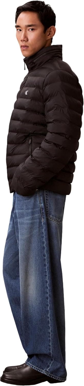 ژاکت مردانه Calvin Klein نایلونی کلاهدار زیپدار پافر ژاکت مردانه Calvin Klein نایلونی کلاهدار زیپدار پافر