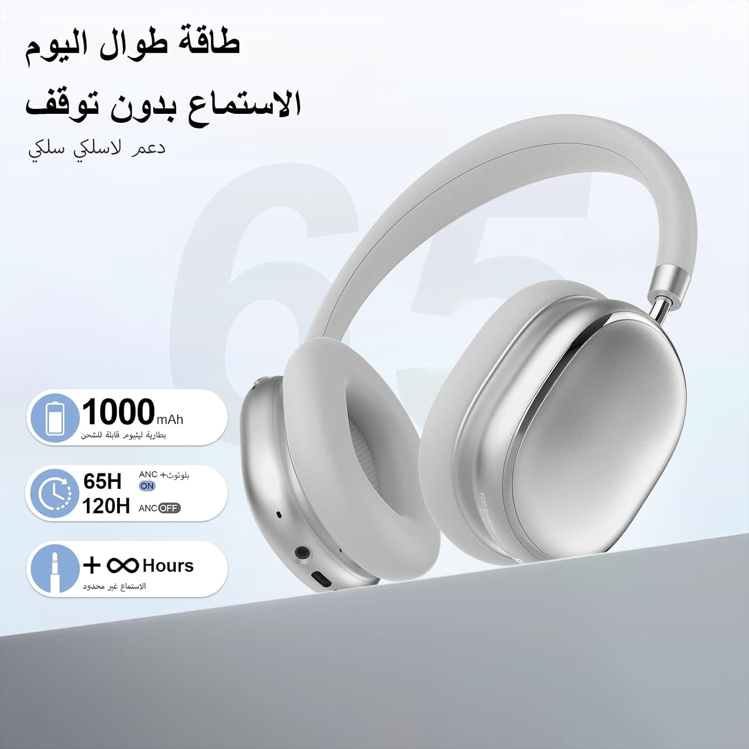 هدفون بلوتوثی FOFUN حذف نویز فعال هیبریدی مدل NC95 هدفون بلوتوثی FOFUN حذف نویز فعال هیبریدی مدل NC95