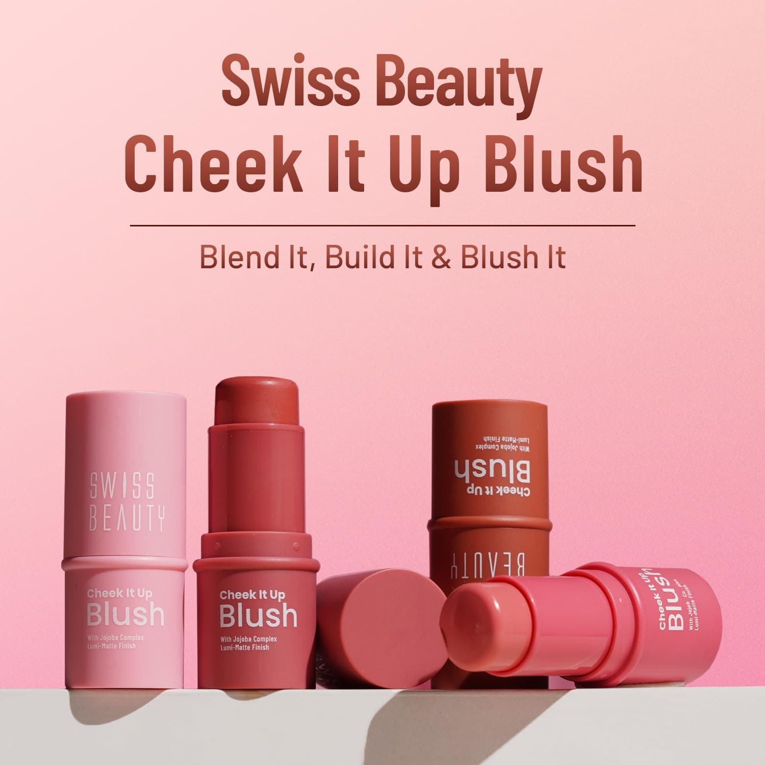 رژگونه SWISS BEAUTY Cheek It Up با روغن جوجوبا، فینیش لومی-مات رنگ Chic Me Up، 8g رژگونه SWISS BEAUTY Cheek It Up با روغن جوجوبا، فینیش لومی-مات رنگ Chic Me Up، 8g