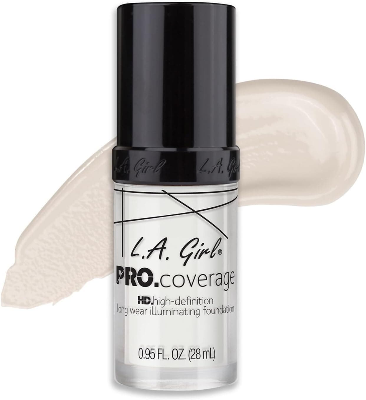 فاندیشن مایع L.A Girl Pro Coverage Luminous رنگ سفید فاندیشن مایع L.A Girl Pro Coverage Luminous رنگ سفید
