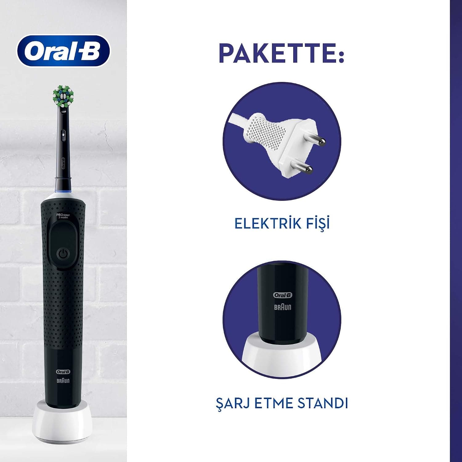 مسواک برقی Oral-B مدل Vitality Pro مشکی با قابلیت محافظت و تمیزکنندگی مسواک برقی Oral-B مدل Vitality Pro مشکی با قابلیت محافظت و تمیزکنندگی