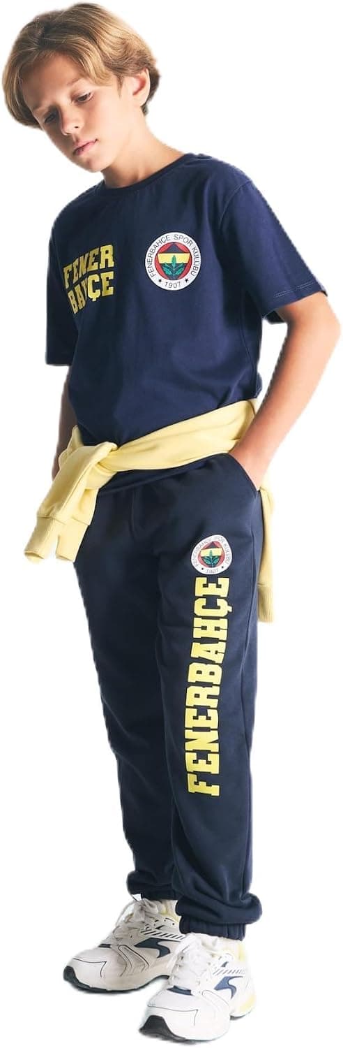 شلوار گرمکن پسرانه DeFacto طرح چاپی Fenerbahçe با پارچه ضخیم شلوار گرمکن پسرانه DeFacto طرح چاپی Fenerbahçe با پارچه ضخیم