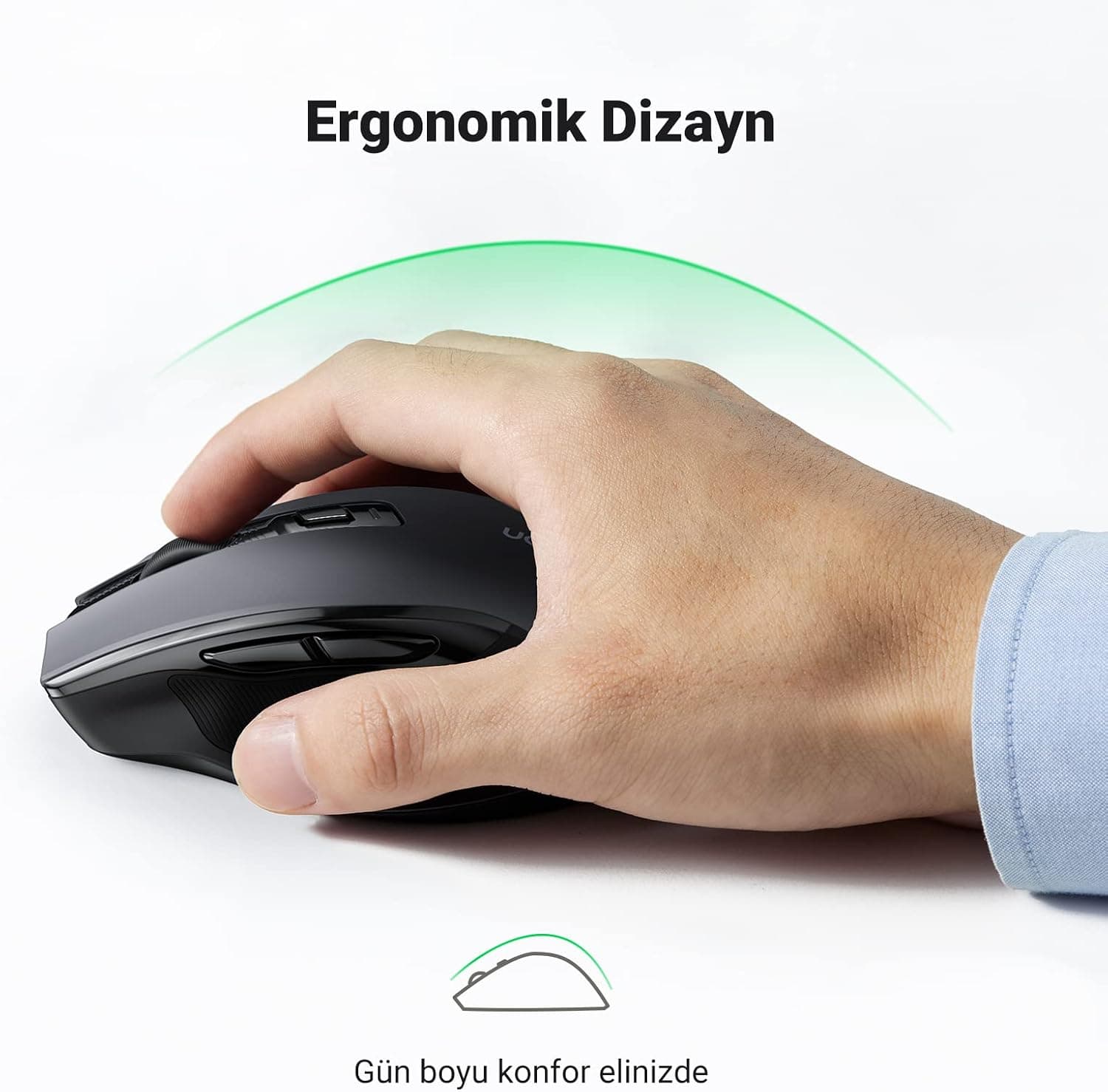 ماوس بیسیم لپتاپ UGREEN ارگونومیک با کلیک بیصدا، ردیابی دقیق، 4000 DPI قابل تنظیم و باتری 18 ماهه ماوس بیسیم لپتاپ UGREEN ارگونومیک با کلیک بیصدا، ردیابی دقیق، 4000 DPI قابل تنظیم و باتری 18 ماهه