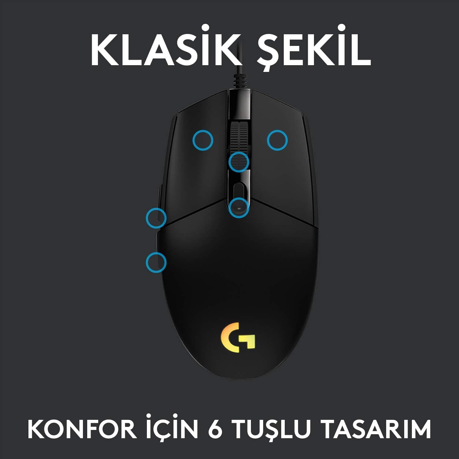 ماوس گیمینگ سیمی Logitech G با نورپردازی LIGHTSYNC RGB، ۸۰۰۰ DPI و ۶ کلید قابلبرنامهریزی مدل G102 ماوس گیمینگ سیمی Logitech G با نورپردازی LIGHTSYNC RGB، ۸۰۰۰ DPI و ۶ کلید قابلبرنامهریزی مدل G102