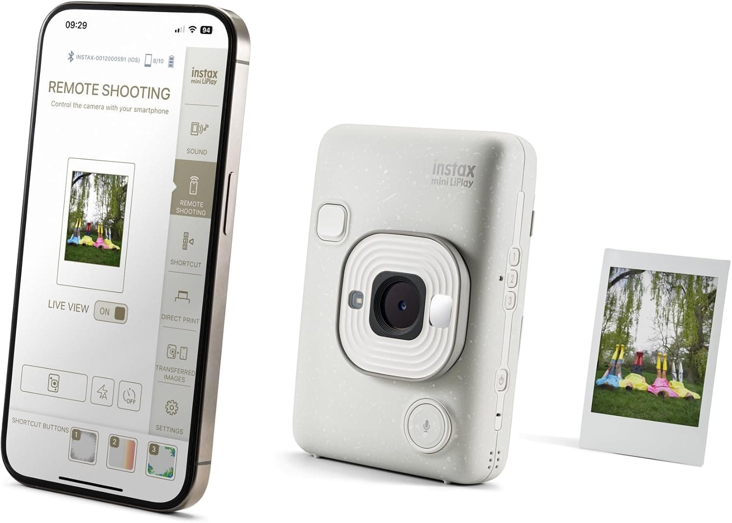 دوربین چاپ سریع هیبریدی Fujifilm INSTAX Mini LIPLAY سفید مهآلود دوربین چاپ سریع هیبریدی Fujifilm INSTAX Mini LIPLAY سفید مهآلود
