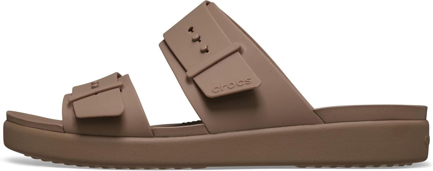 صندل زنانه Crocs مدل Brooklyn Buckle Low با پاشنه گوهای صندل زنانه Crocs مدل Brooklyn Buckle Low با پاشنه گوهای