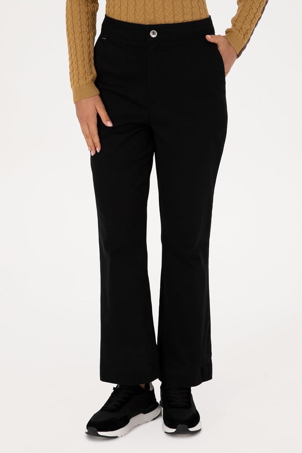 شلوار زنانه U.S. POLO ASSN. کانواس چینو سیاه مدل 50316912-VR046 شلوار زنانه U.S. POLO ASSN. کانواس چینو سیاه مدل 50316912-VR046