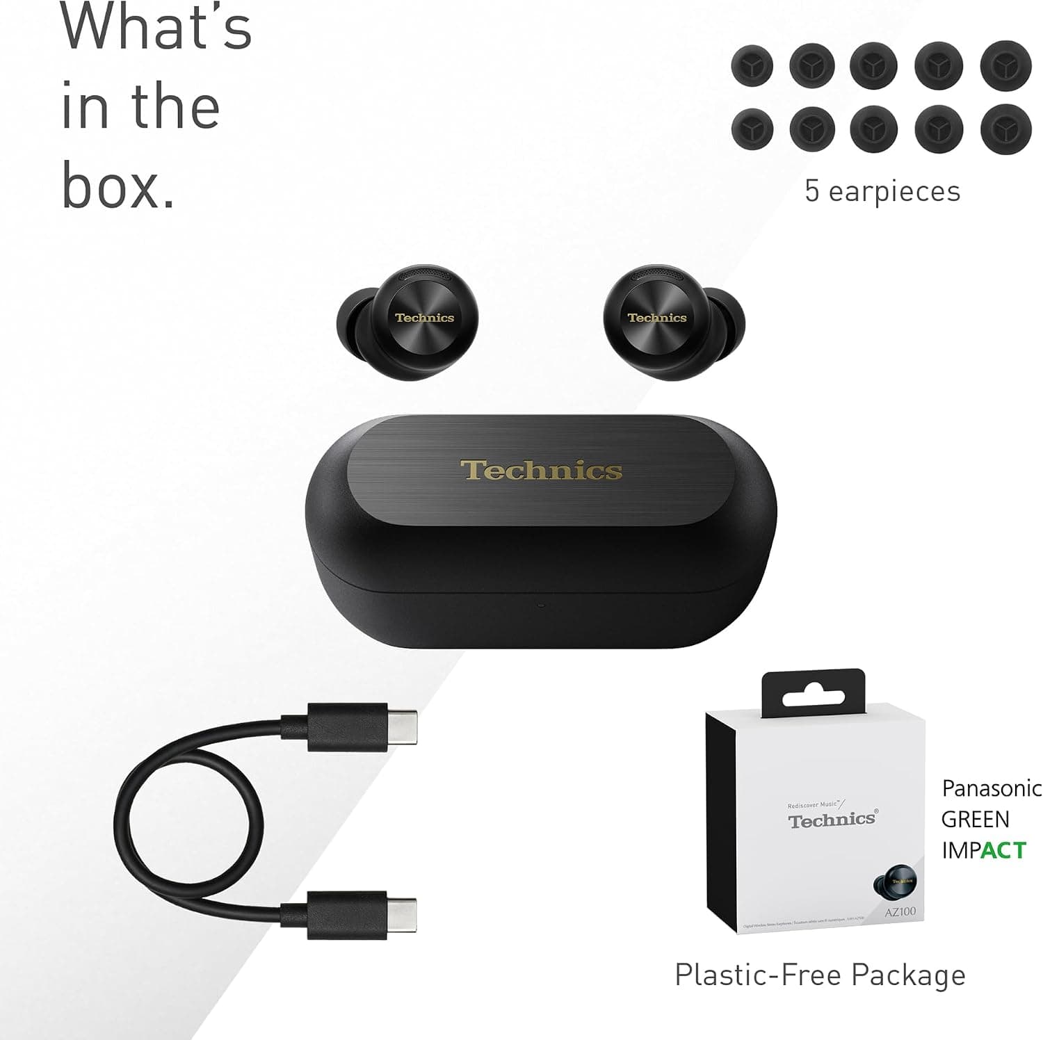 هدفون بیسیم Technics حذف نویز مشکی مدل EAH-AZ100E-K هدفون بیسیم Technics حذف نویز مشکی مدل EAH-AZ100E-K