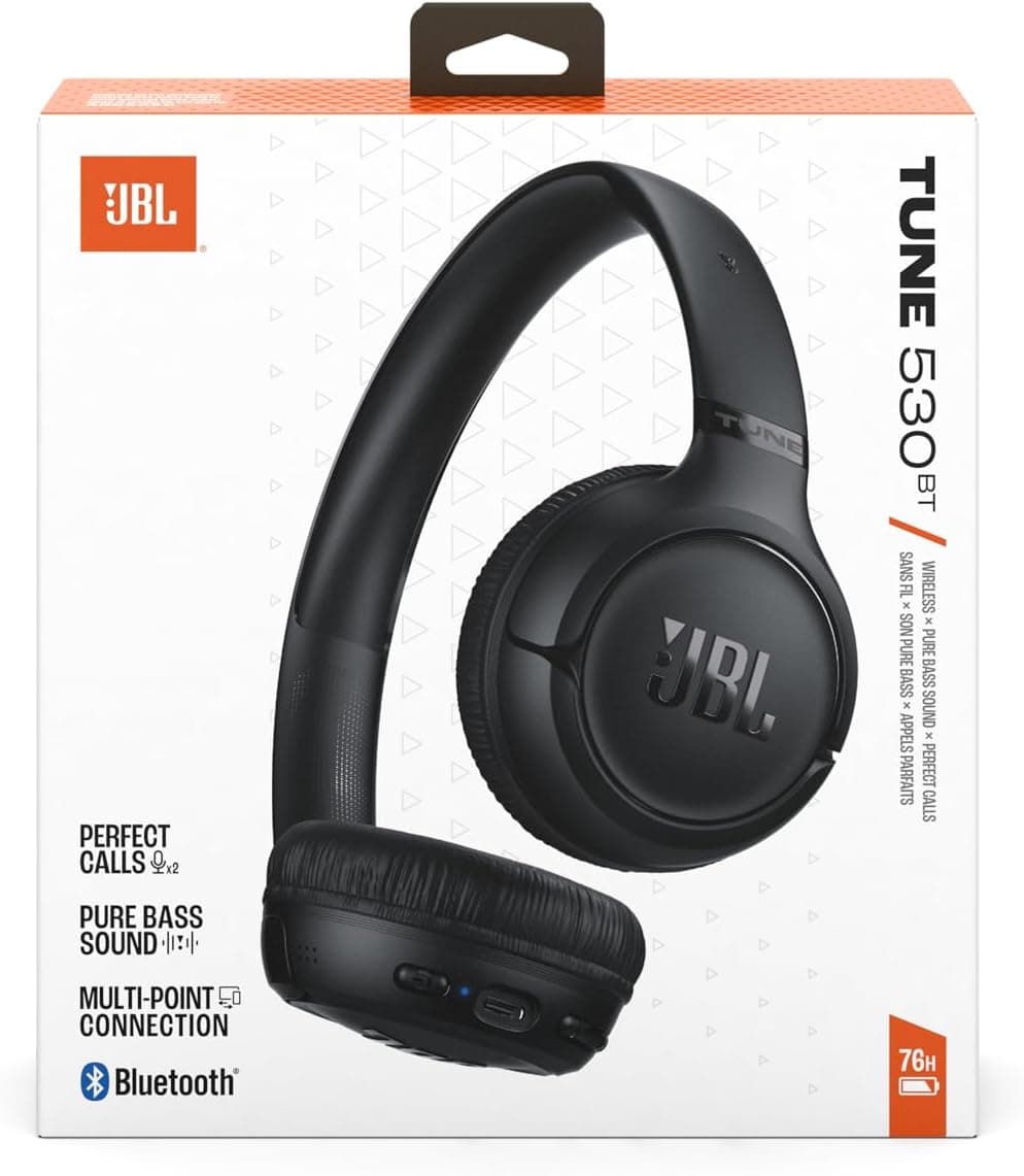 هدفون بیسیم JBL با قابلیت اتصال چندگانه، مشکی هدفون بیسیم JBL با قابلیت اتصال چندگانه، مشکی