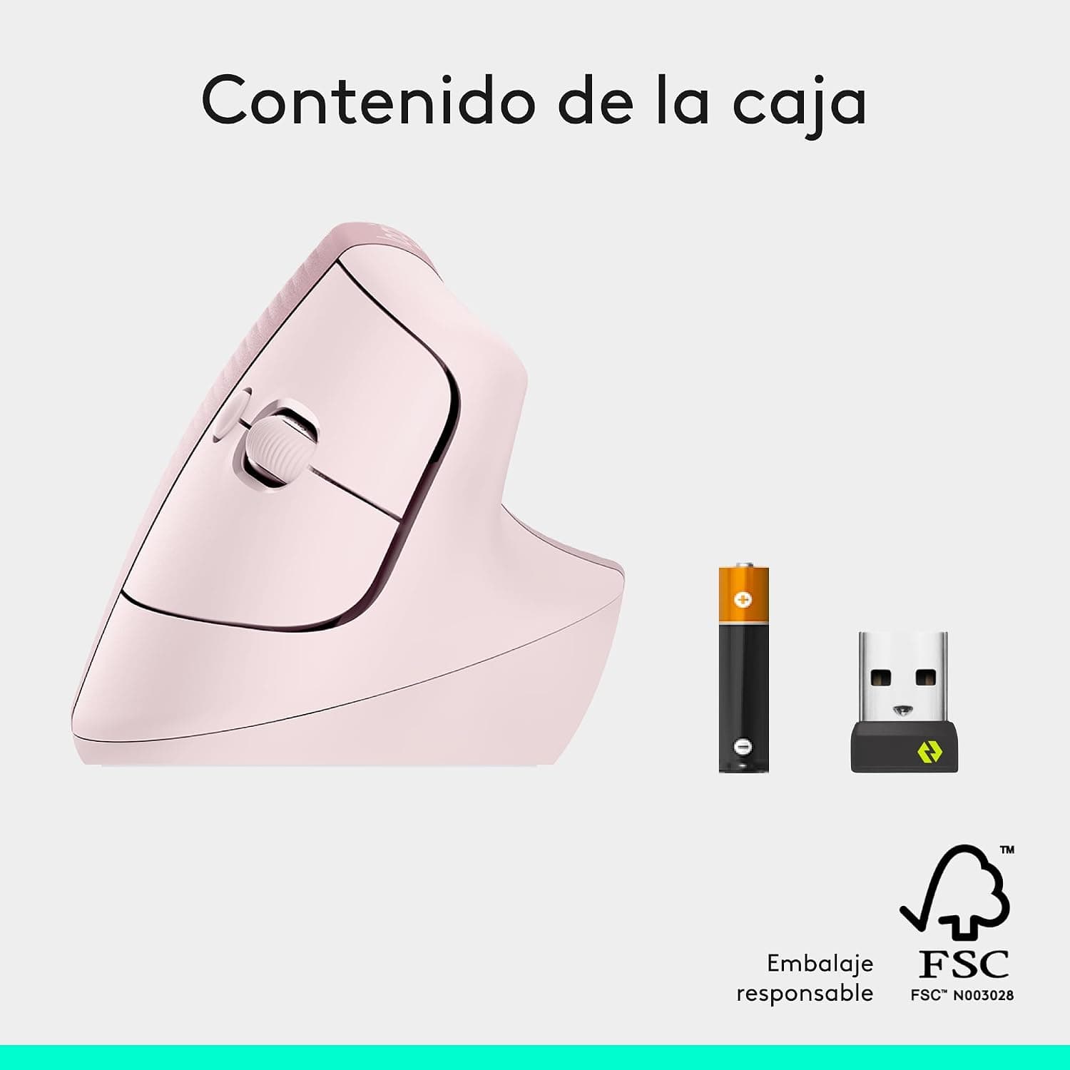 ماوس ارگونومیک عمودی Logitech بیسیم مدل Lift صورتی ماوس ارگونومیک عمودی Logitech بیسیم مدل Lift صورتی