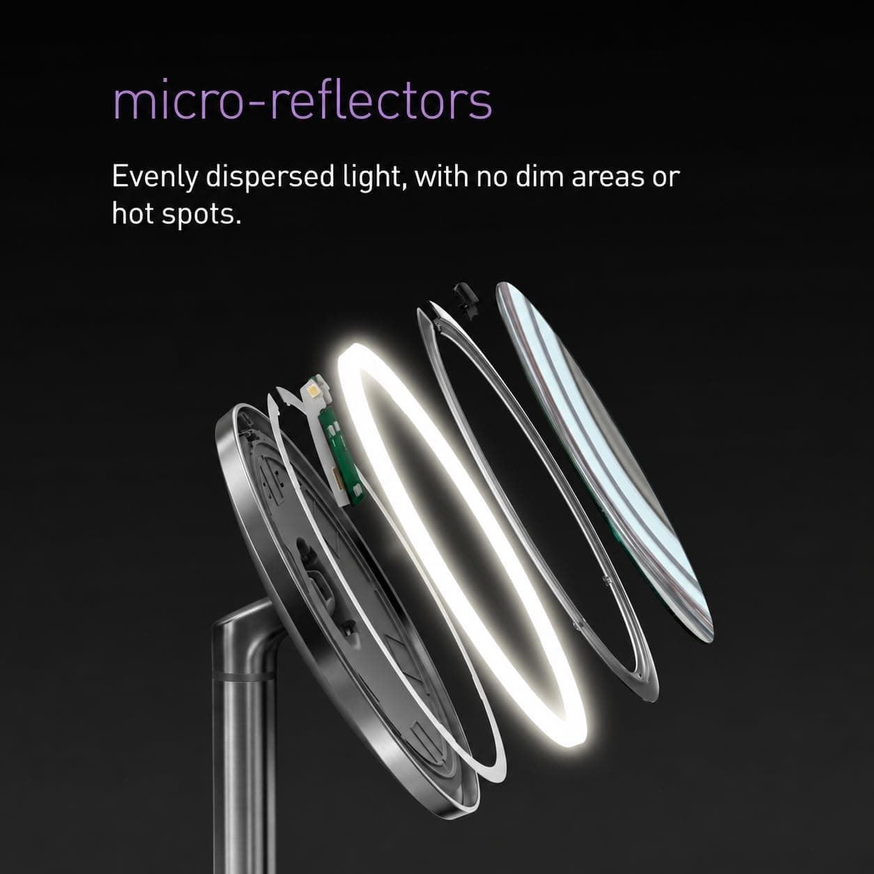 آینه simplehuman رز گلد 20cm سنسور حرکتی نور Tru Lux بزرگنمایی 5X شارژی بیسیم آینه simplehuman رز گلد 20cm سنسور حرکتی نور Tru Lux بزرگنمایی 5X شارژی بیسیم