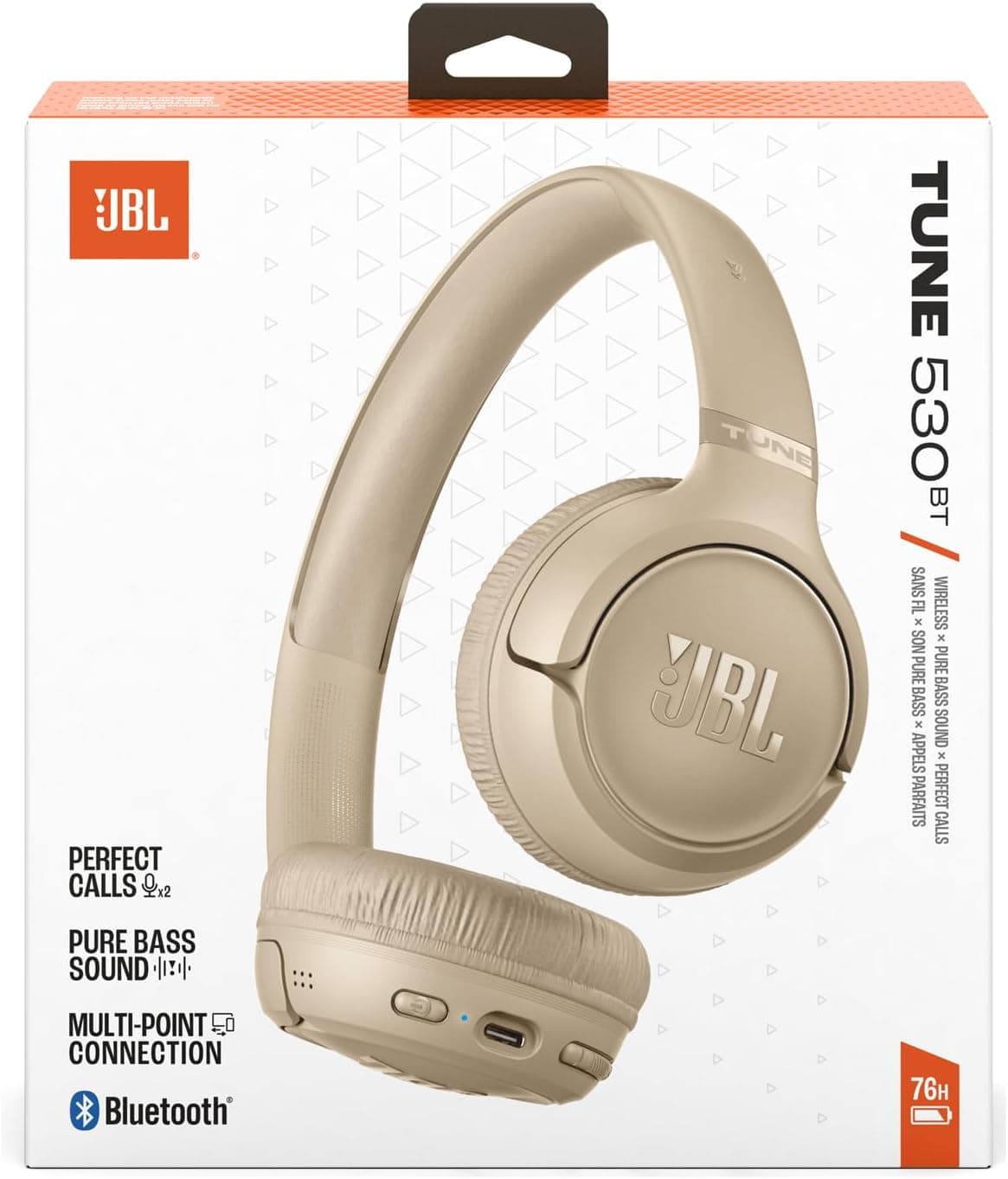 هدفون بیسیم بلوتوثی رویگوش JBL مدل JBLT530BTBEGEU بژ هدفون بیسیم بلوتوثی رویگوش JBL مدل JBLT530BTBEGEU بژ