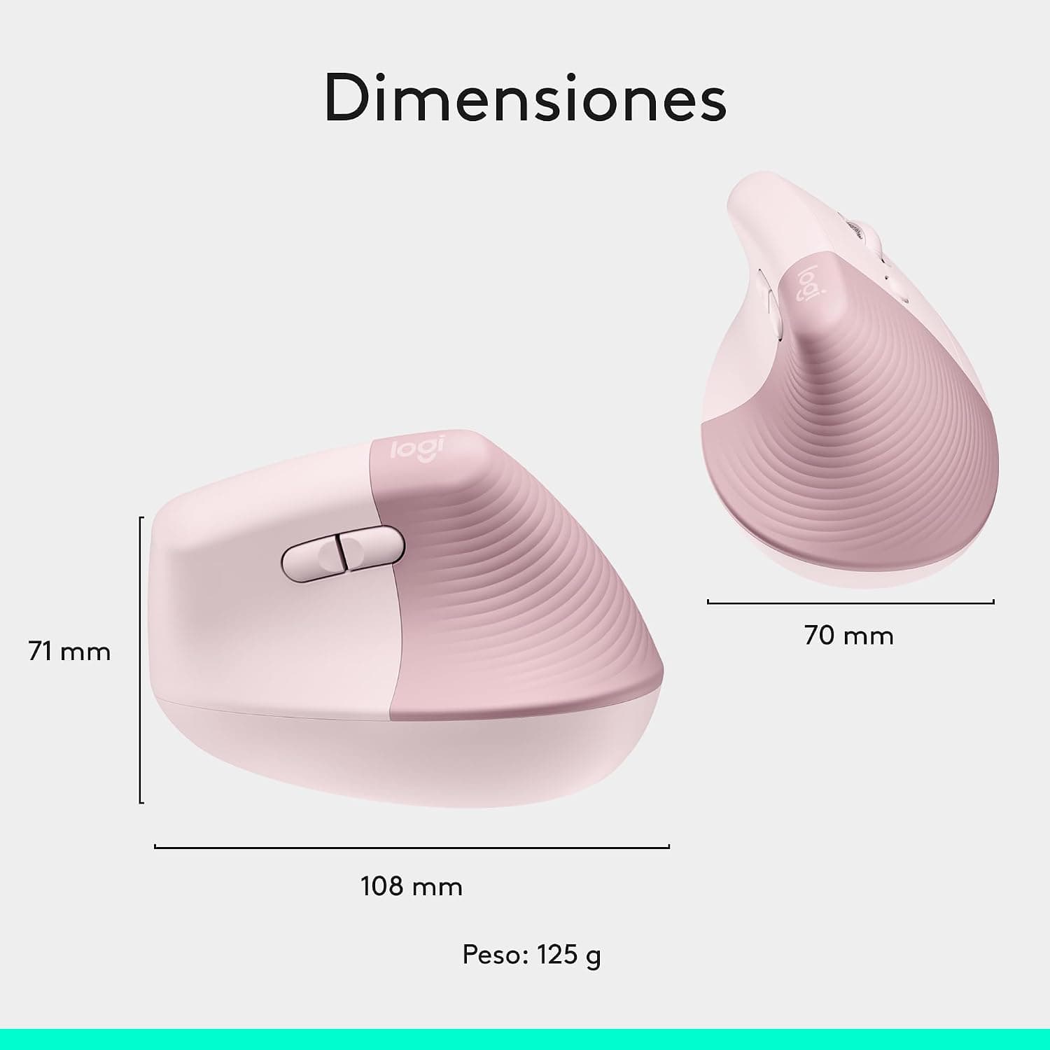 ماوس ارگونومیک عمودی Logitech بیسیم مدل Lift صورتی ماوس ارگونومیک عمودی Logitech بیسیم مدل Lift صورتی