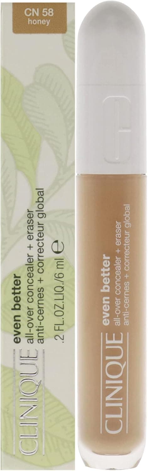 کانسیلر زنانه Clinique مدل Even Better All-Over Concealer Plus Eraser رنگ CN 58 Honey حجم 0.2 oz کانسیلر زنانه Clinique مدل Even Better All-Over Concealer Plus Eraser رنگ CN 58 Honey حجم 0.2 oz