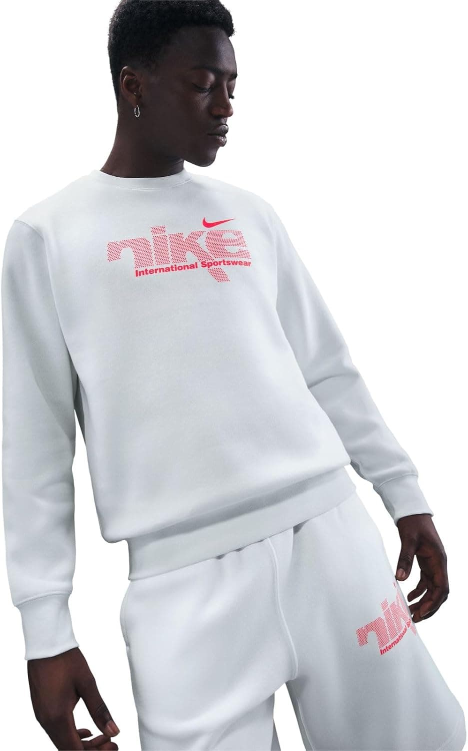سویشرت مردانه Nike ورزشی Club Big Brush Crew Swoosh تک عددی سویشرت مردانه Nike ورزشی Club Big Brush Crew Swoosh تک عددی