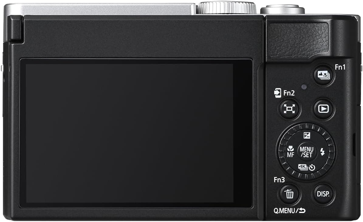 دوربین کامپکت سفری Panasonic LUMIX مدل DC-TZ99E-S با لنز Leica DC، زوم 30x، 20,3 MP، فیلمبرداری 4K 30p، نمایشگر تاشو 3 اینچی، نقرهای دوربین کامپکت سفری Panasonic LUMIX مدل DC-TZ99E-S با لنز Leica DC، زوم 30x، 20,3 MP، فیلمبرداری 4K 30p، نمایشگر تاشو 3 اینچی، نقرهای